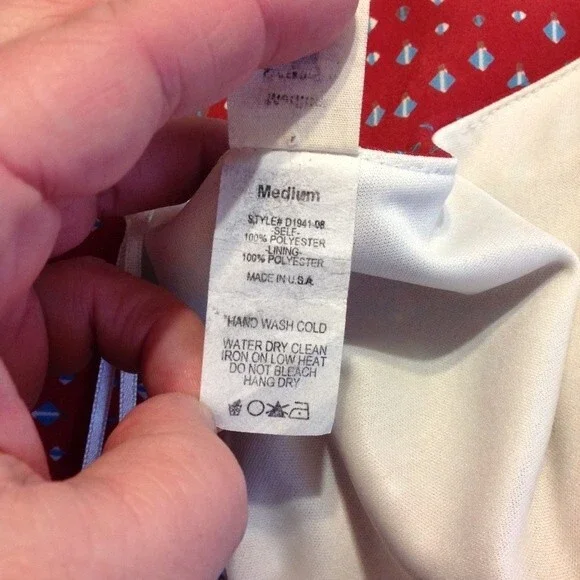 NEEDLE AND THREAD Anthropologie Size Medium Maroon Blue White One Shoulder - Picture 5 of 6